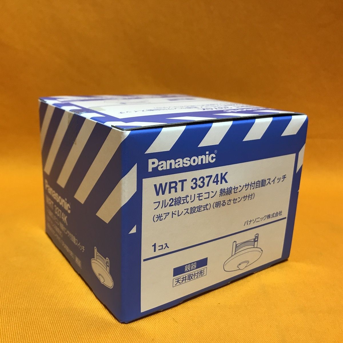 2 Panasonic パナソニック WRT3374K 熱線センサ付自動スイッチ 親器 天井取付形 明るさセンサ付 光アドレス設定式 まとめて 10個 電工  : パナソニック 熱線センサ付自動スイッチ(光アドレス設定