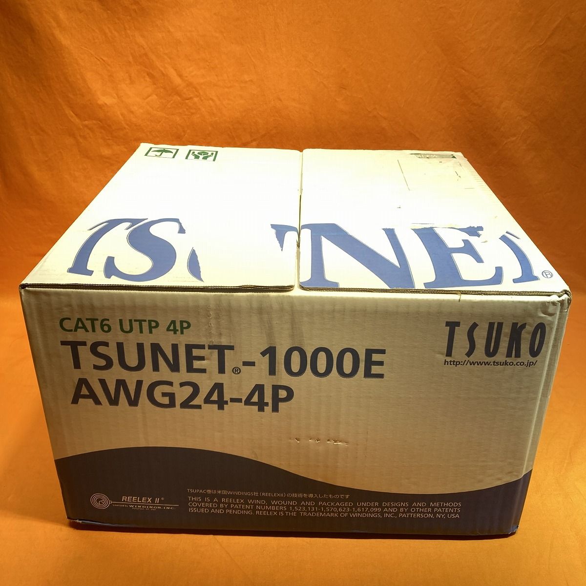 単線LANケーブル 通信興業 TSUNET-1000E AWG24-4P 